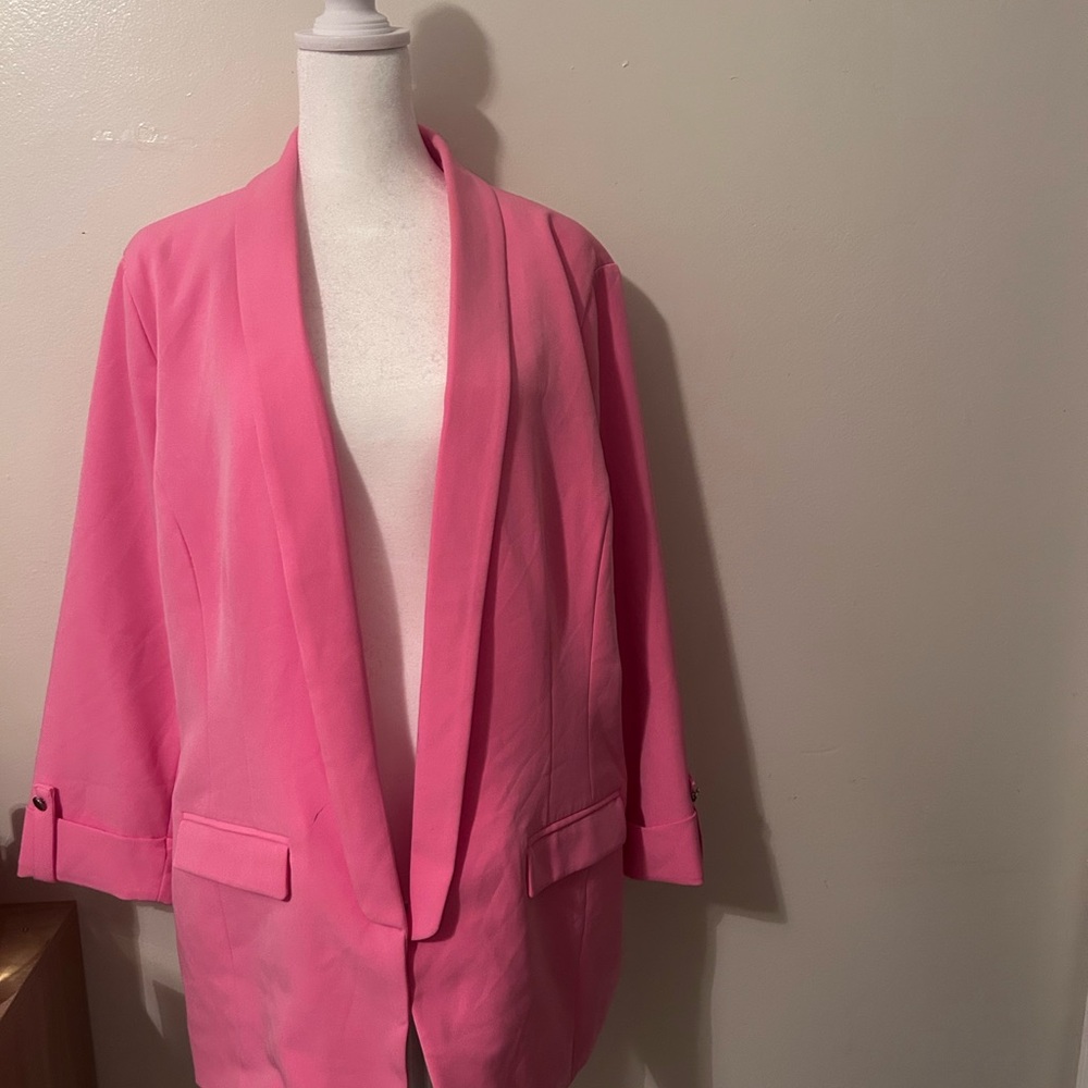 Apt. 9 Bright Pink Open-Front Blazer